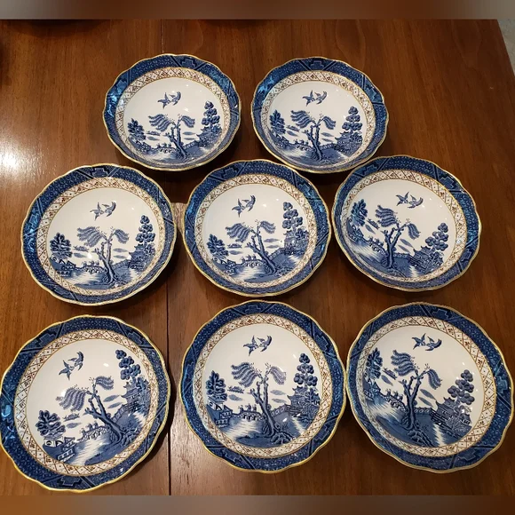 Coupe Cereal Bowl Set - Booths Real Old Willow - Picture 1 of 8